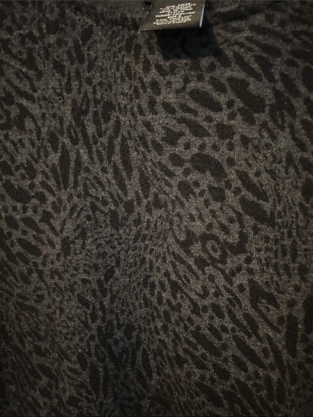 Max Studio Black & Charcoal Animal-Print Scoop Neck Sweater